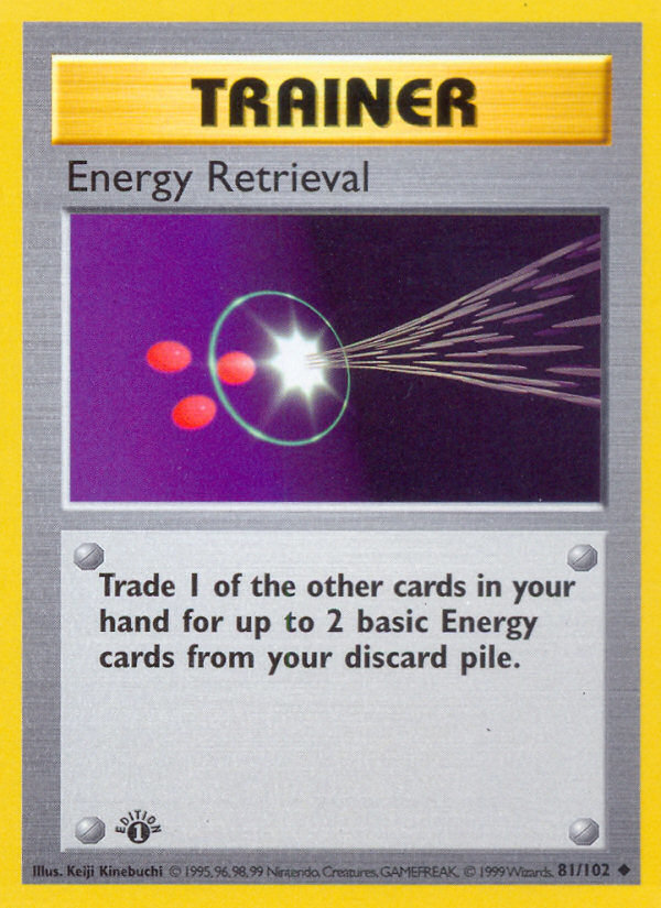 Energy Retrieval (81/102) (Shadowless) [Base Set 1st Edition] | Good Games Cannington