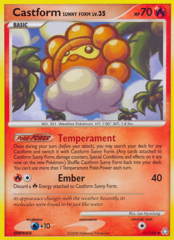 Castform Sunny Form (51/146) [Diamond & Pearl: Legends Awakened] | Good Games Cannington