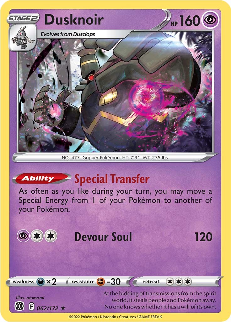 Dusknoir (062/172) [Sword & Shield: Brilliant Stars] | Good Games Cannington