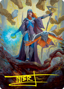 Kasmina, Enigma Sage Art Card (Gold-Stamped Signature) [Strixhaven: School of Mages Art Series] | Good Games Cannington