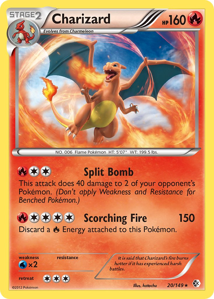 Charizard (20/149) (Cosmos Holo) (Blister Exclusive) [Black & White: Boundaries Crossed] | Good Games Cannington