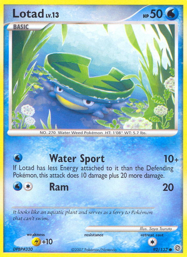 Lotad (92/132) [Diamond & Pearl: Secret Wonders] | Good Games Cannington
