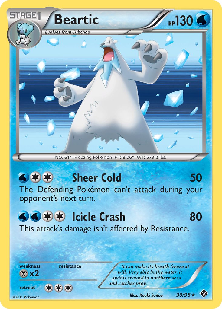 Beartic (30/98) (Cracked Ice Holo) (Blister Exclusive) [Black & White: Emerging Powers] | Good Games Cannington