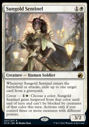 Sungold Sentinel (Promo Pack) [Innistrad: Midnight Hunt Promos] | Good Games Cannington