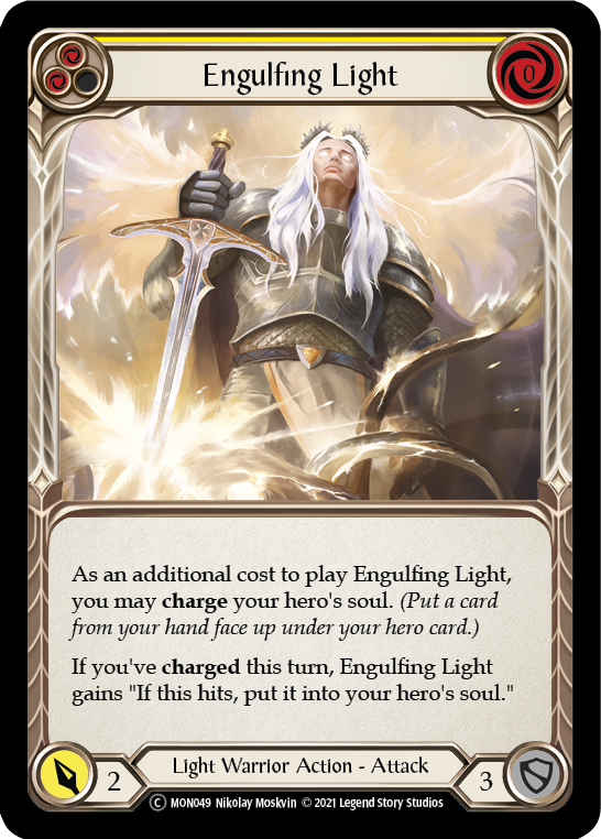 Engulfing Light (Yellow) [U-MON049-RF] Unlimited Rainbow Foil | Good Games Cannington
