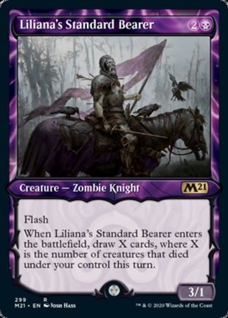 Liliana's Standard Bearer (Showcase) [Core Set 2021] | Good Games Cannington
