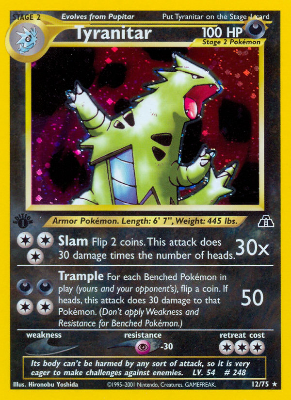Tyranitar (12/75) [Neo Discovery 1st Edition] | Good Games Cannington