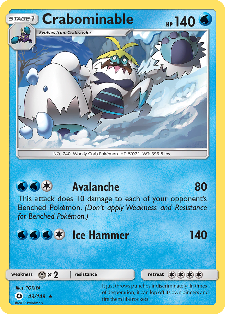 Crabominable (43/149) [Sun & Moon: Base Set] | Good Games Cannington