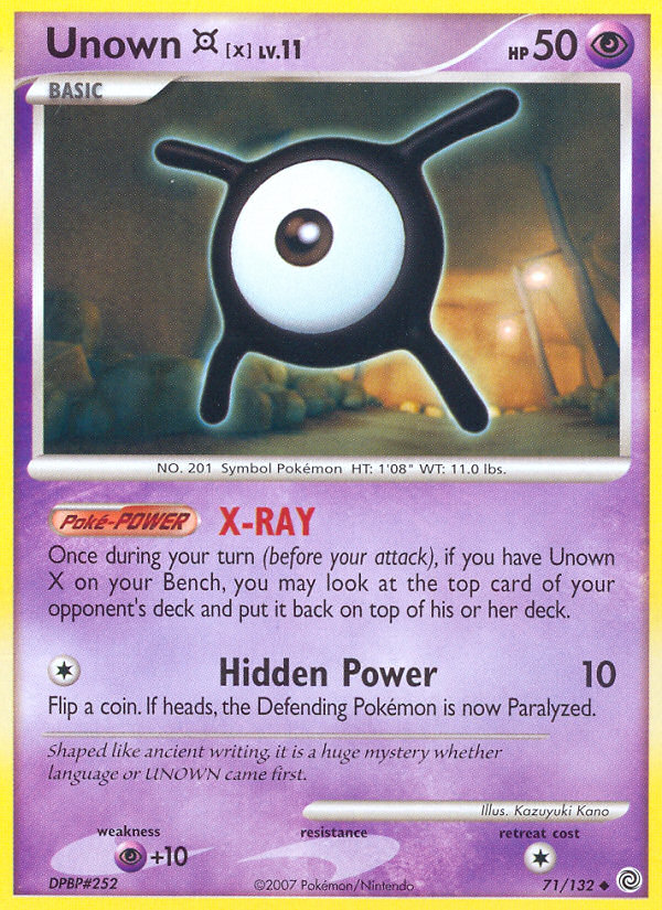 Unown X (71/132) [Diamond & Pearl: Secret Wonders] | Good Games Cannington