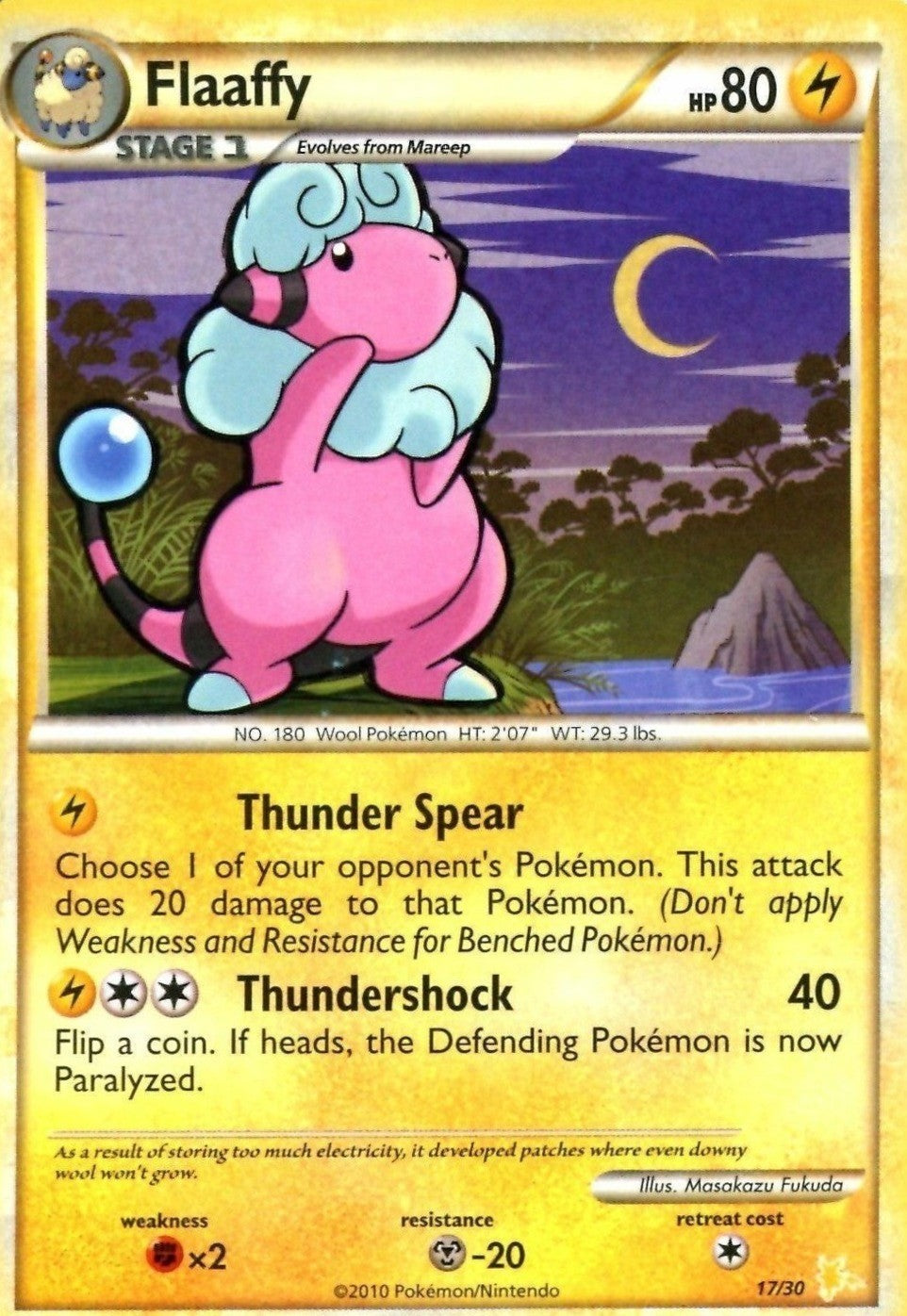 Flaaffy (17/30) [HeartGold & SoulSilver: Trainer Kit - Raichu] | Good Games Cannington