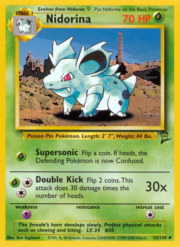 Nidorina (53/130) [Base Set 2] | Good Games Cannington