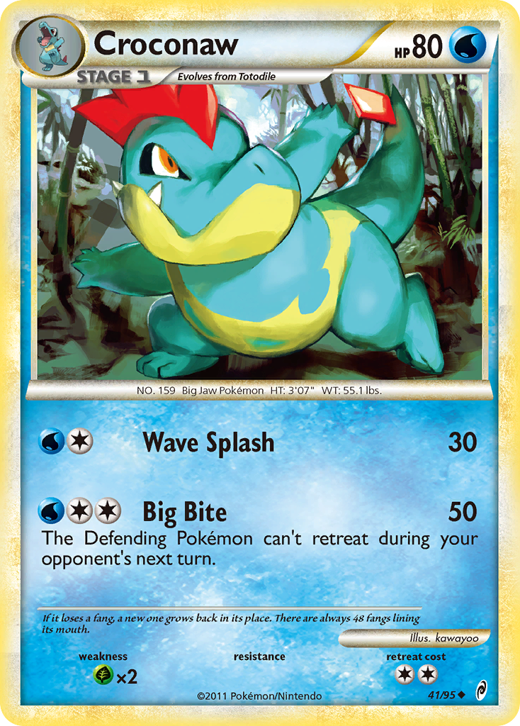 Croconaw (41/95) [HeartGold & SoulSilver: Call of Legends] | Good Games Cannington