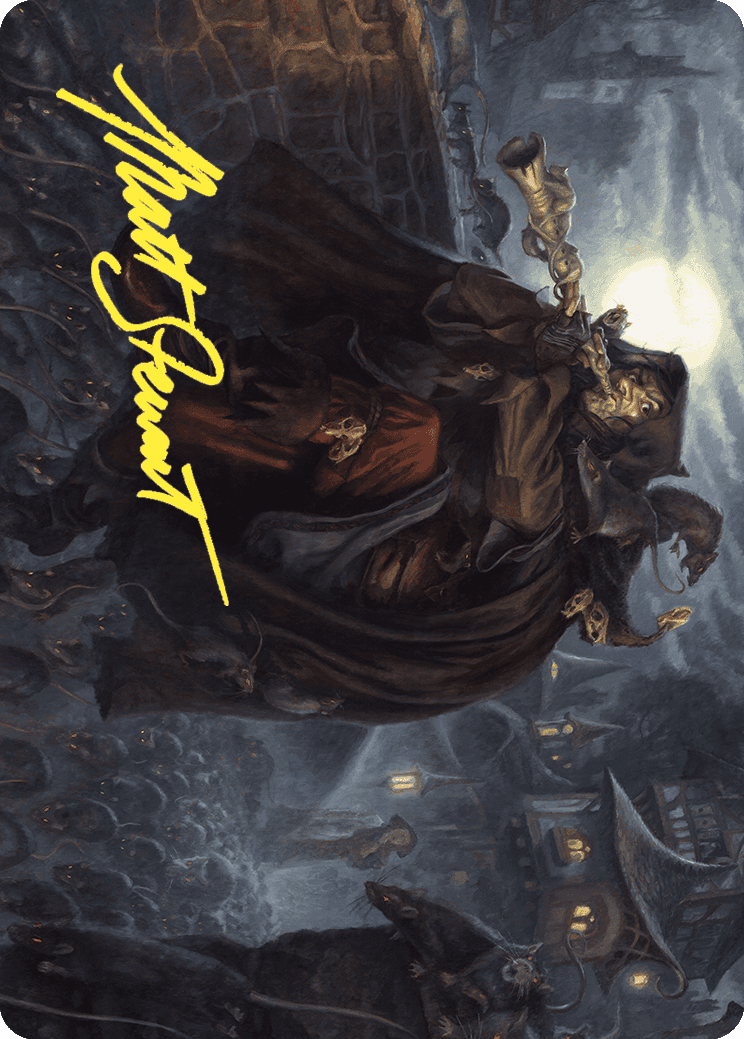 Totentanz, Swarm Piper Art Card (Gold-Stamped Signature) [Wilds of Eldraine Art Series] | Good Games Cannington