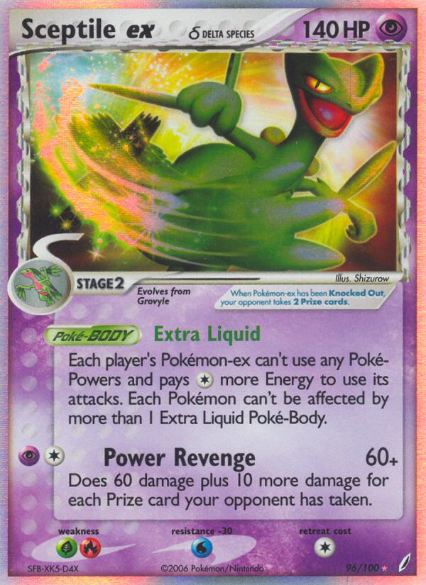 Sceptile ex (96/100) (Delta Species) [EX: Crystal Guardians] | Good Games Cannington