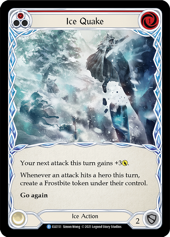 Ice Quake (Red) [ELE151] (Tales of Aria)  1st Edition Normal | Good Games Cannington
