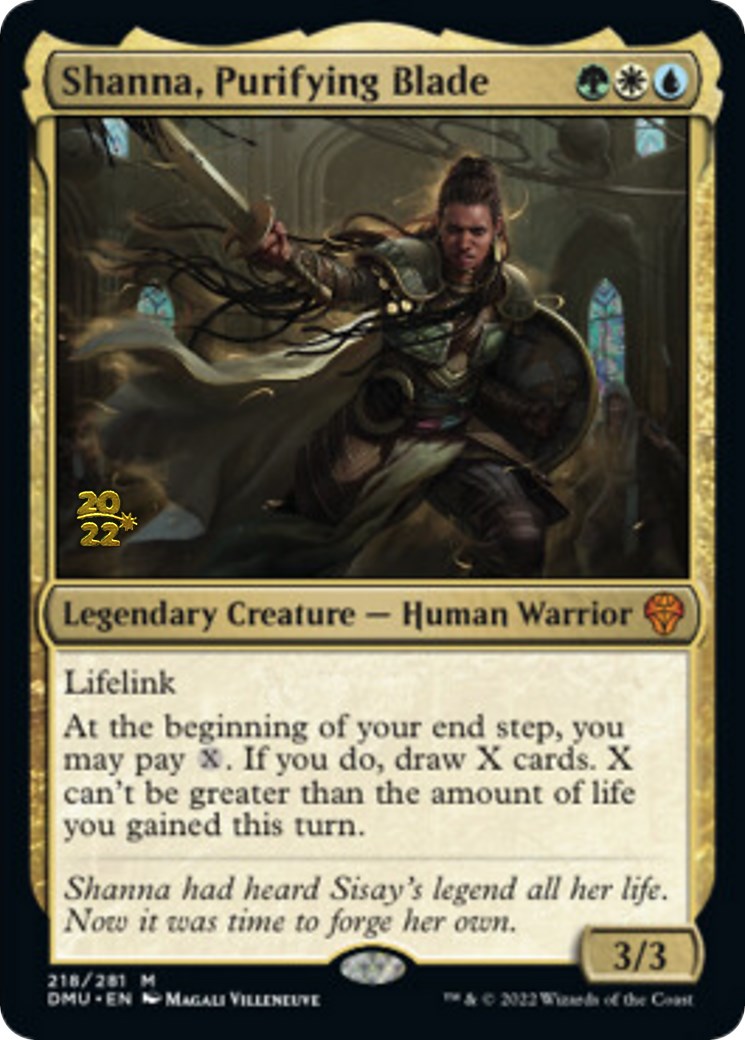 Shanna, Purifying Blade [Dominaria United Prerelease Promos] | Good Games Cannington