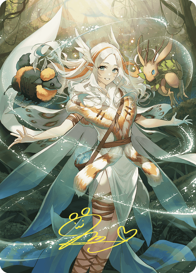 Greater Auramancy Anime Art Card (Gold-Stamped Signature) [Wilds of Eldraine Art Series] | Good Games Cannington