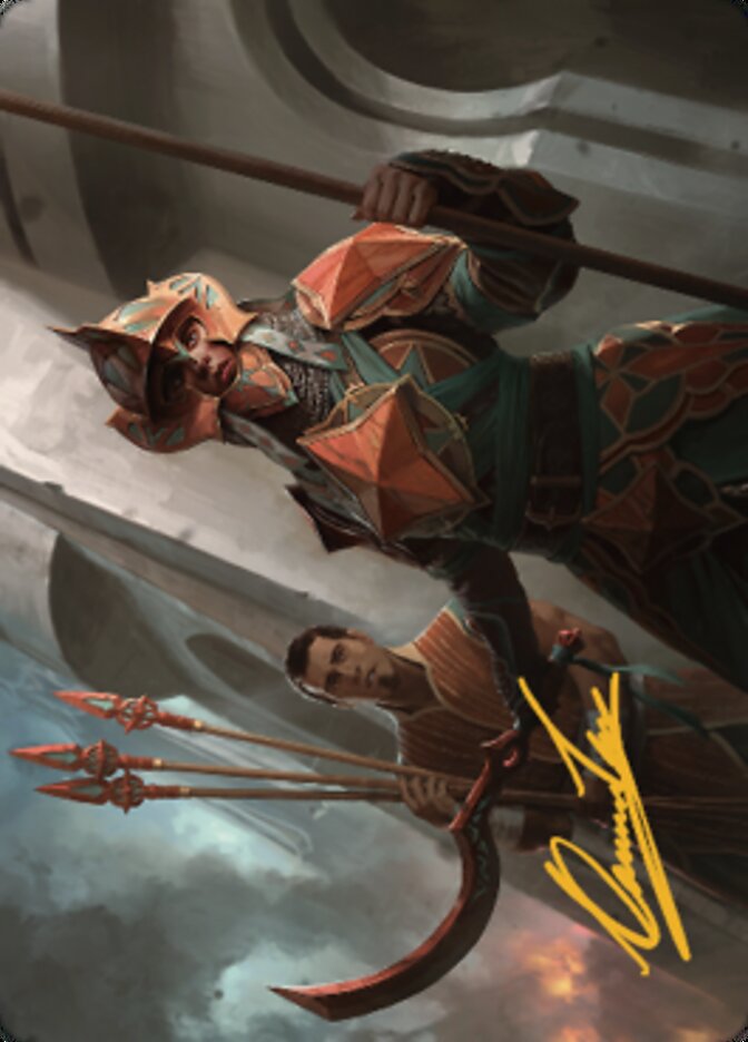 Siege Veteran Art Card (Gold-Stamped Signature) [The Brothers' War Art Series] | Good Games Cannington