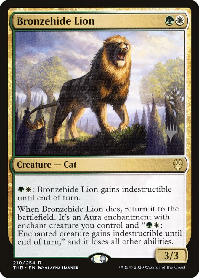 Bronzehide Lion (Promo Pack) [Theros Beyond Death Promos] | Good Games Cannington