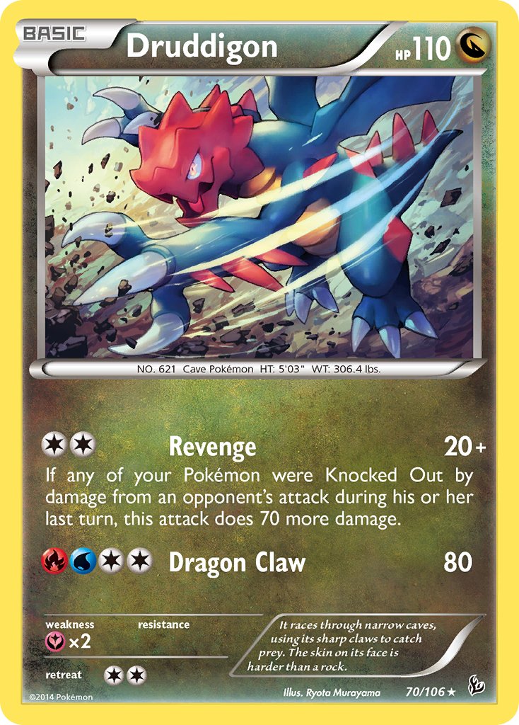 Druddigon (70/106) (Cosmos Holo) (Blister Exclusive) [XY: Flashfire] | Good Games Cannington