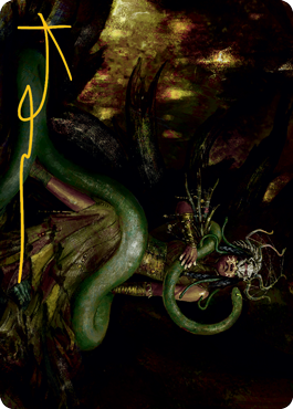 Saryth, the Viper's Fang Art Card (Gold-Stamped Signature) [Innistrad: Midnight Hunt Art Series] | Good Games Cannington