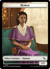 Human // Ogre Double-Sided Token [Murders at Karlov Manor Commander Tokens] | Good Games Cannington