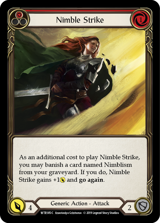 Nimble Strike (Red) [WTR185-C] Alpha Print Rainbow Foil | Good Games Cannington