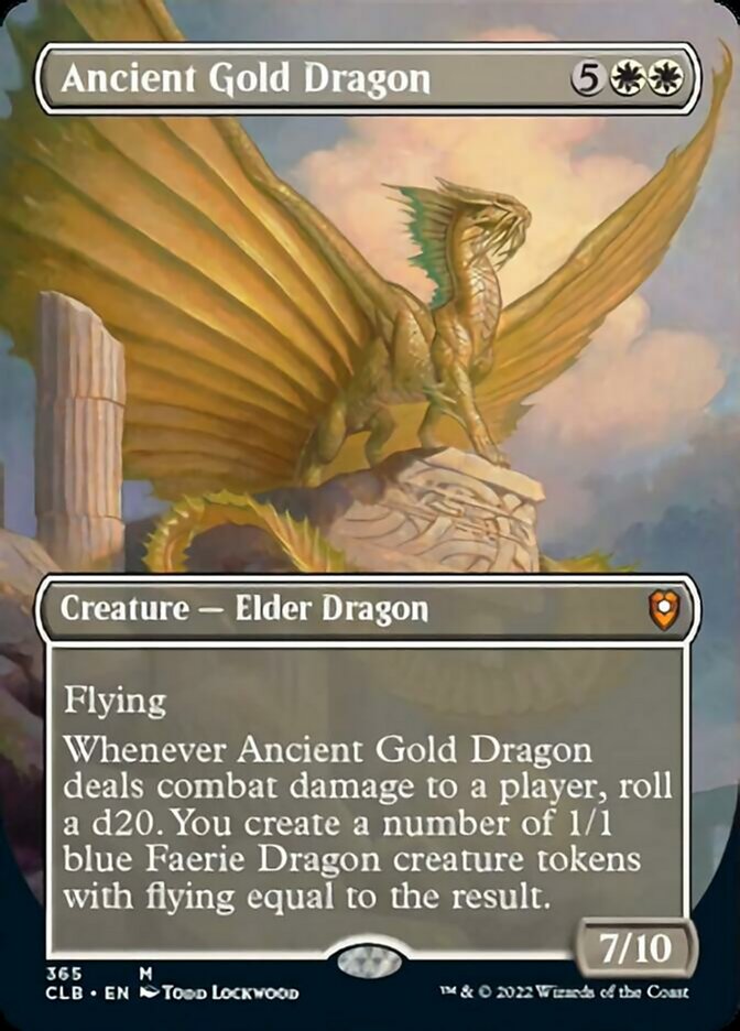 Ancient Gold Dragon (Borderless Alternate Art) [Commander Legends: Battle for Baldur's Gate] | Good Games Cannington