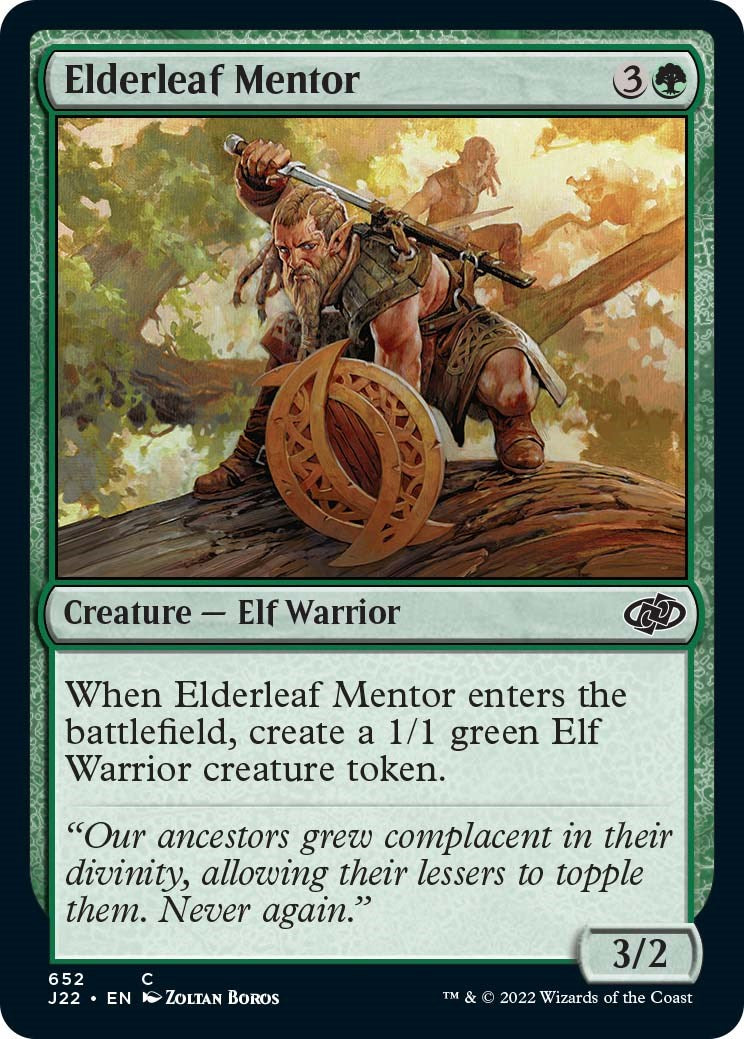 Elderleaf Mentor [Jumpstart 2022] | Good Games Cannington