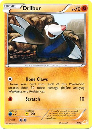 Drilbur (13/30) [Black & White: Trainer Kit - Excadrill] | Good Games Cannington
