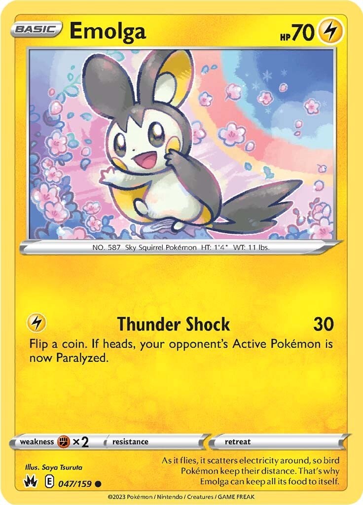 Emolga (047/159) [Sword & Shield: Crown Zenith] | Good Games Cannington