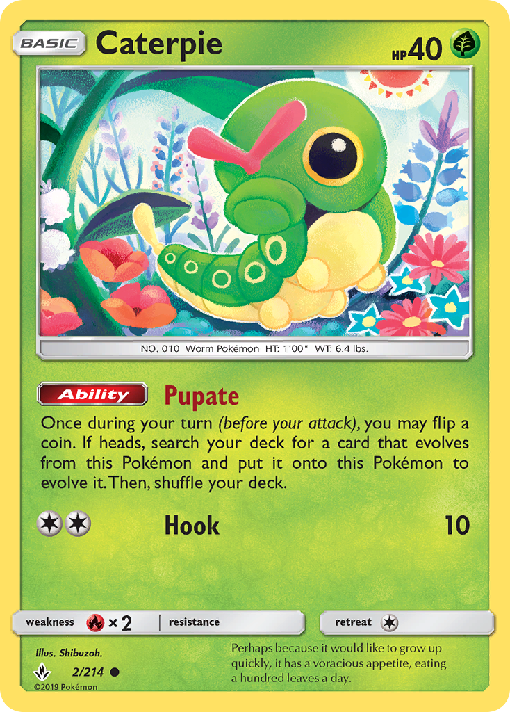 Caterpie (2/214) [Sun & Moon: Unbroken Bonds] | Good Games Cannington
