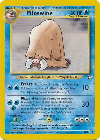 Piloswine (44/111) [Neo Genesis Unlimited] | Good Games Cannington