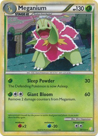 Meganium (26/123) (Cracked Ice Holo) [HeartGold & SoulSilver: Base Set] | Good Games Cannington