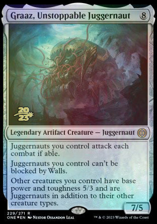 Graaz, Unstoppable Juggernaut [Phyrexia: All Will Be One Prerelease Promos] | Good Games Cannington