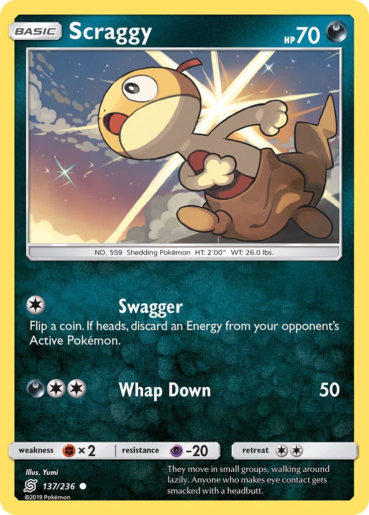 Scraggy (137/236) [Sun & Moon: Unified Minds] | Good Games Cannington