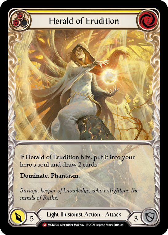 Herald of Erudition [MON004-EA] 1st Edition Rainbow Foil | Good Games Cannington