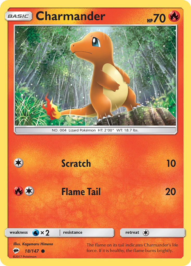Charmander (18/147) [Sun & Moon: Burning Shadows] | Good Games Cannington