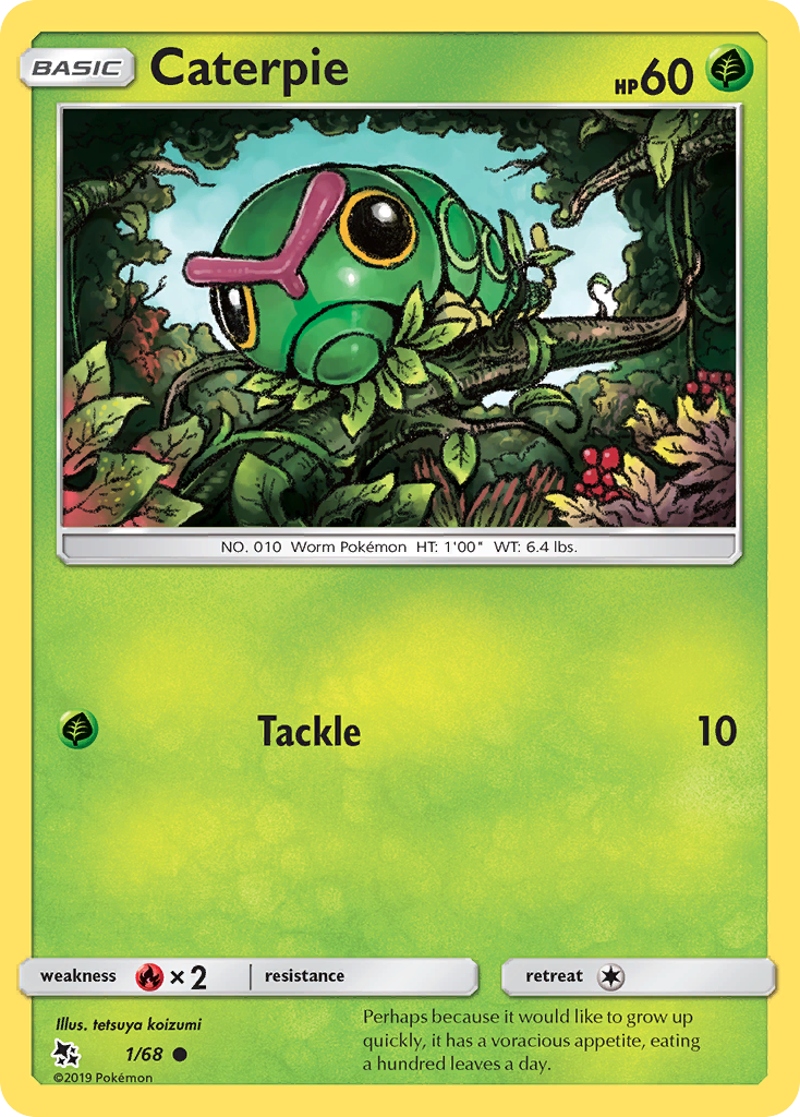 Caterpie (1/68) [Sun & Moon: Hidden Fates] | Good Games Cannington