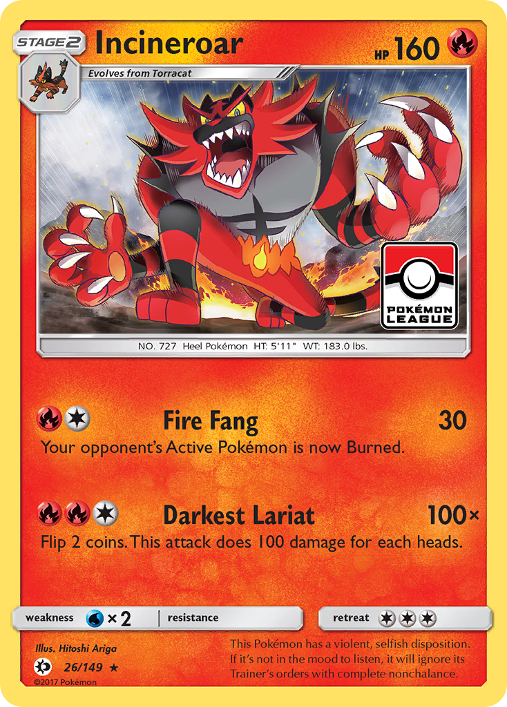 Incineroar (26/149) [Sun & Moon: Base Set] | Good Games Cannington