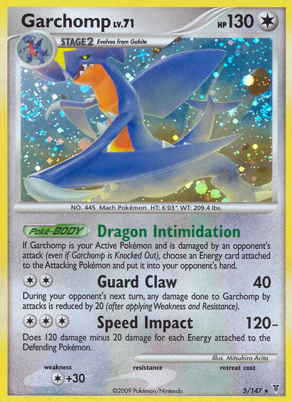 Garchomp (5/147) (Cracked Ice Holo) (Theme Deck Exclusive) [Platinum: Supreme Victors] | Good Games Cannington