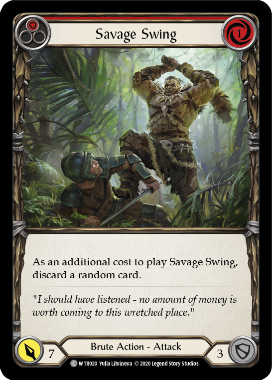 Savage Swing (Red) [U-WTR020] (Welcome to Rathe Unlimited)  Unlimited Normal | Good Games Cannington