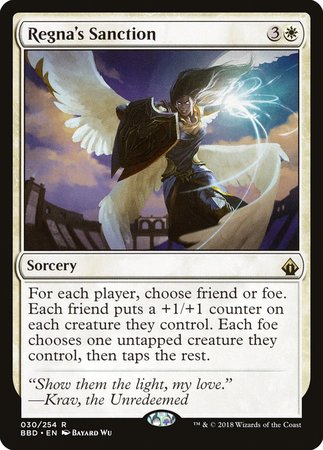Regna's Sanction [Battlebond] | Good Games Cannington