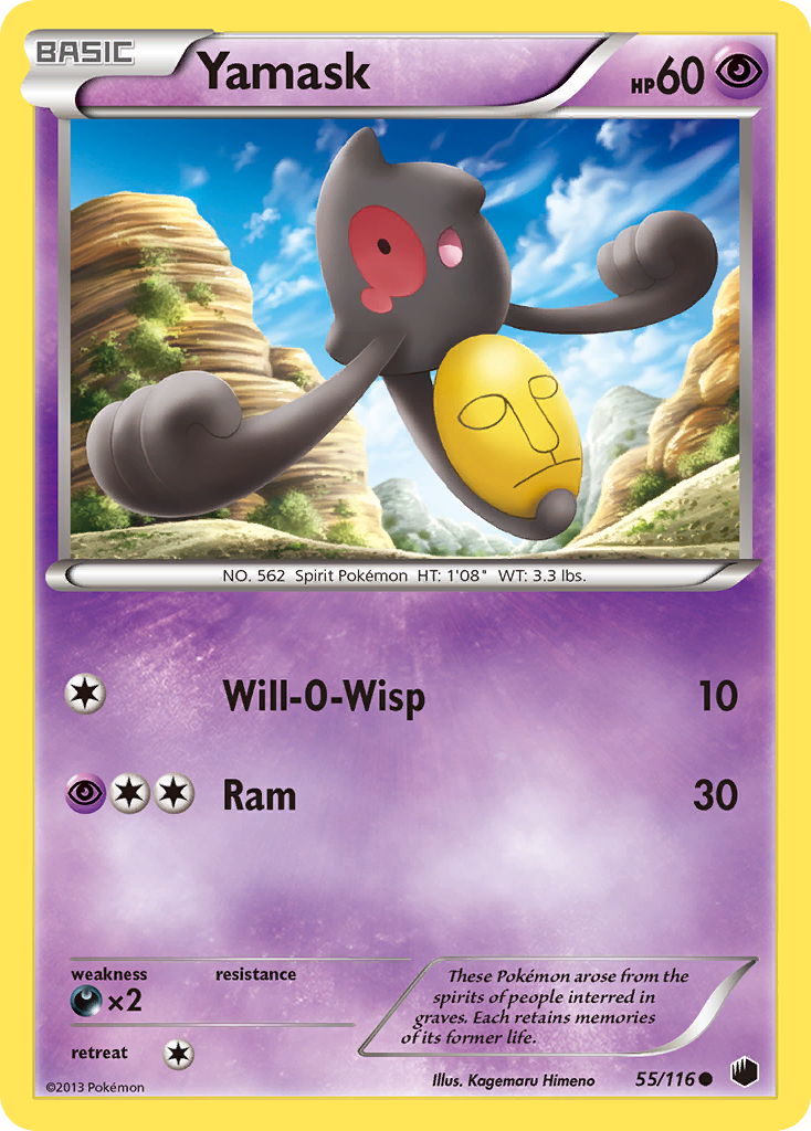 Yamask (55/116) [Black & White: Plasma Freeze] | Good Games Cannington