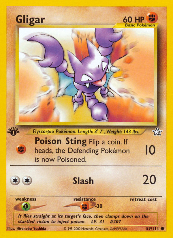 Gligar (59/111) [Neo Genesis 1st Edition] | Good Games Cannington