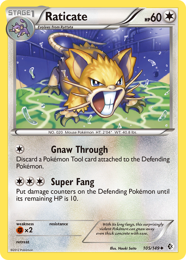 Raticate (105/149) [Black & White: Boundaries Crossed] | Good Games Cannington