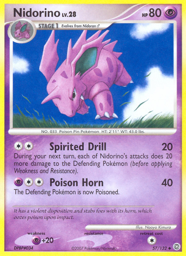 Nidorino (57/132) [Diamond & Pearl: Secret Wonders] | Good Games Cannington