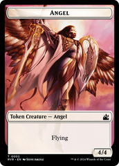 Saproling // Angel (0002) Double-Sided Token [Ravnica Remastered Tokens] | Good Games Cannington