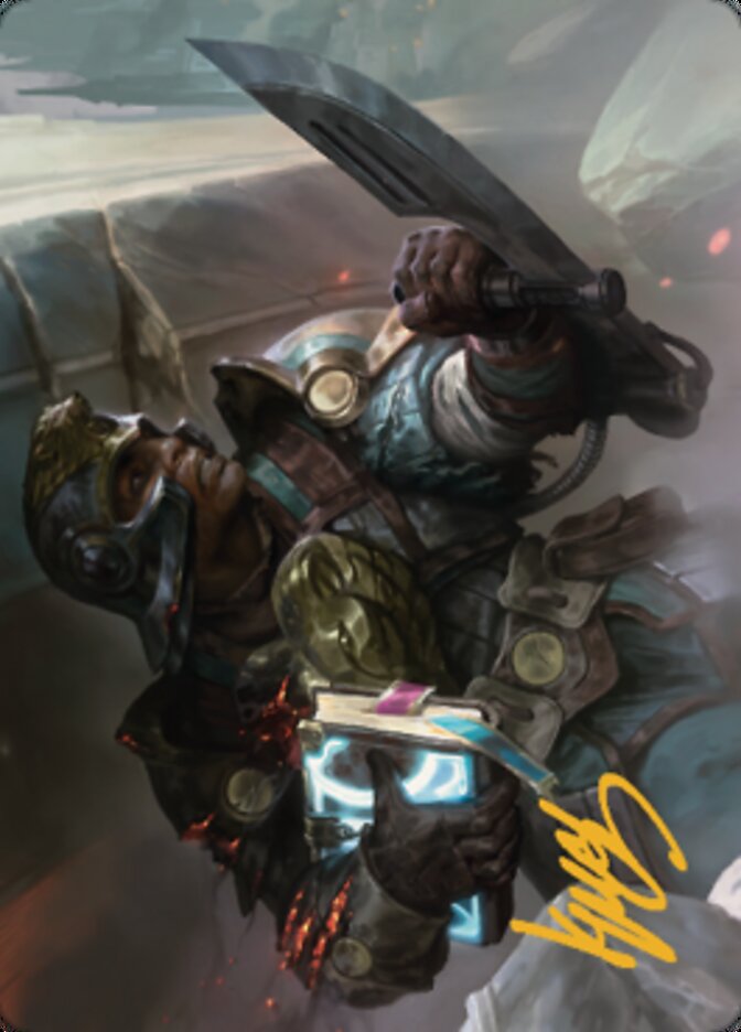 Retrieval Agent Art Card (Gold-Stamped Signature) [The Brothers' War Art Series] | Good Games Cannington