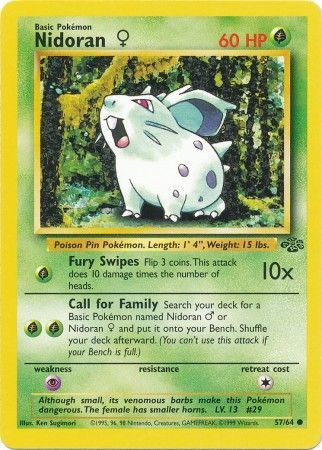 Nidoran (57/64) (Female) [Jungle Unlimited] | Good Games Cannington